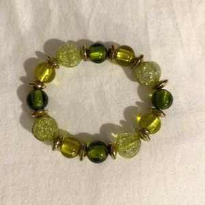 Green with gold detail bracelet